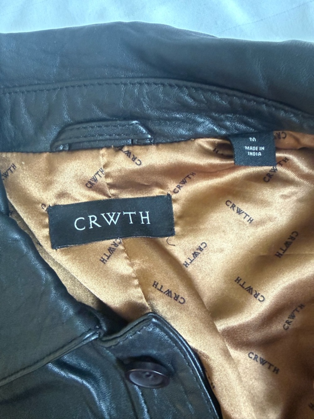 Black Leather Military Field Jacket - Picture 2 of 16